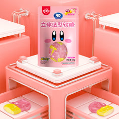 Amos 4D Peach Flavor Star Kirby Gummy Candy 60g