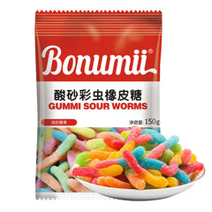 Bonumii Gummi Sour Worms Gummy Candy 150g