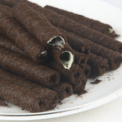 Want-Want Vanilla Chocolate Egg Rolls Heibaipei 60g