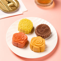 Huamei Custard Mooncakes Gift Box 8 Mooncakes 4 Flavors 640g