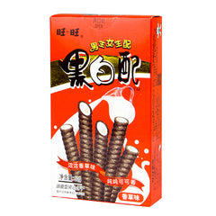 Want-Want Vanilla Chocolate Egg Rolls Heibaipei 60g