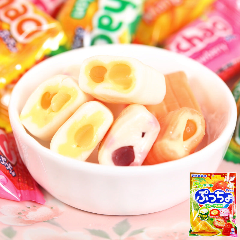Uha Puchao Chewy Candy Assorted Fruit Flavors 90g – Yumsbox