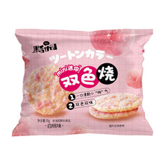 Want-want Peach Flovar Mini Dual-Color Crispy Rice Crackers 30g