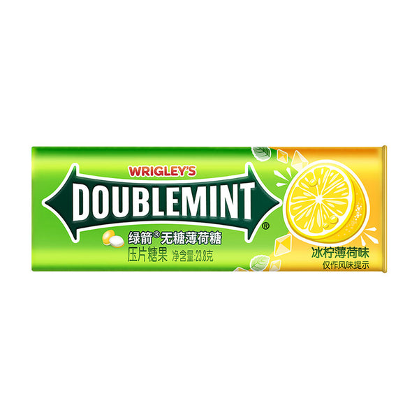シュガーリミット Wrigley's Doublemint Sugar-Free Ice Lemon Mint Candy 23.8g – Yumsbox