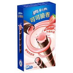 Oreo Cocoa Wafer Rolls Strawberry Flavor 50g