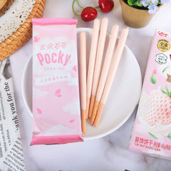 Glico Cloud Pocky Awayuki Strawberry Milk Flavor Decorative Biscuits 40g