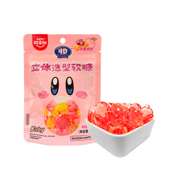 Amos 4D Peach Flavor Star Kirby Gummy Candy 60g