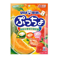 Uha Puchao Chewy Candy Assorted Fruit Flavors 90g