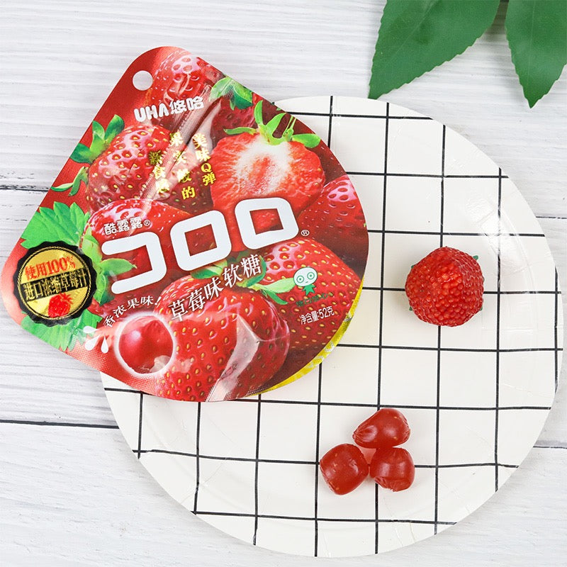 UHA Kororo Strawberry Flavor Gummy Candy 52g – Yumsbox
