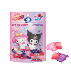 Amos My Melody & Kuromi 4D Gummy Candy in Apple Grape flavor 60g