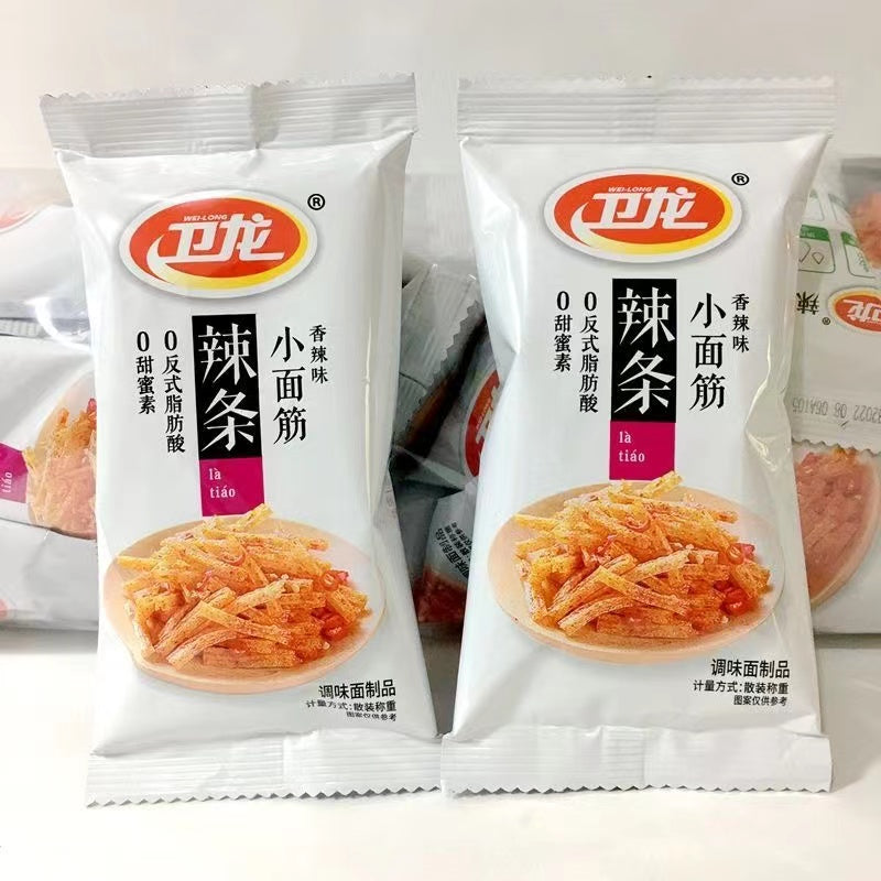 Weilong Latiao Hot Strips (2 Bags) – Chinese Spicy Snack, Authentic Flavor